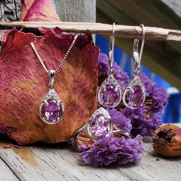 F Sterling Silver Created Alexandrite Ring, Pendant, or Earring - June